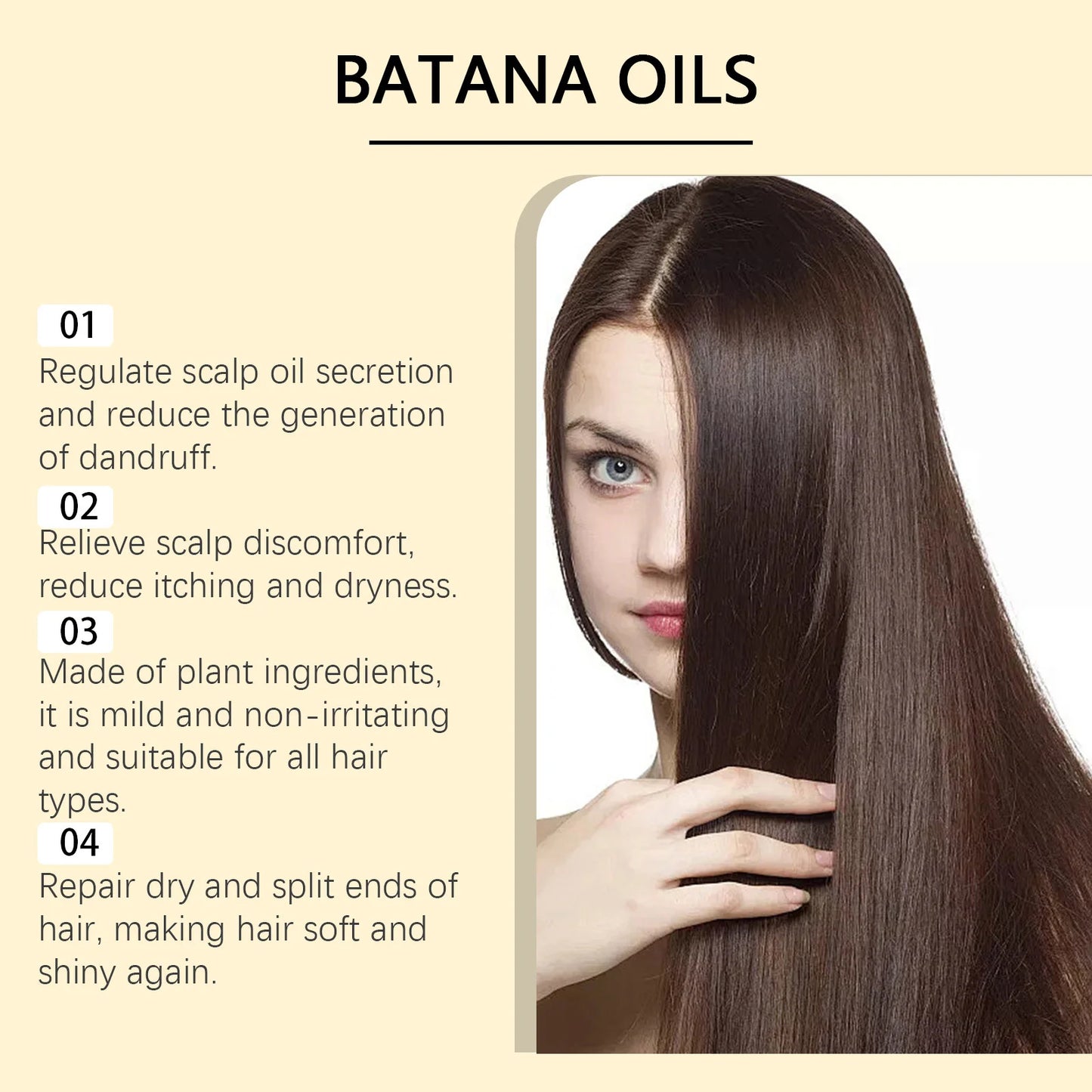 Hoegoa Batana Hair Growth Oil Deeply Nourishing Roots Keep Soft Oil Control Reduce Damaged Scalp Massage Hair Care Serum 100ml
