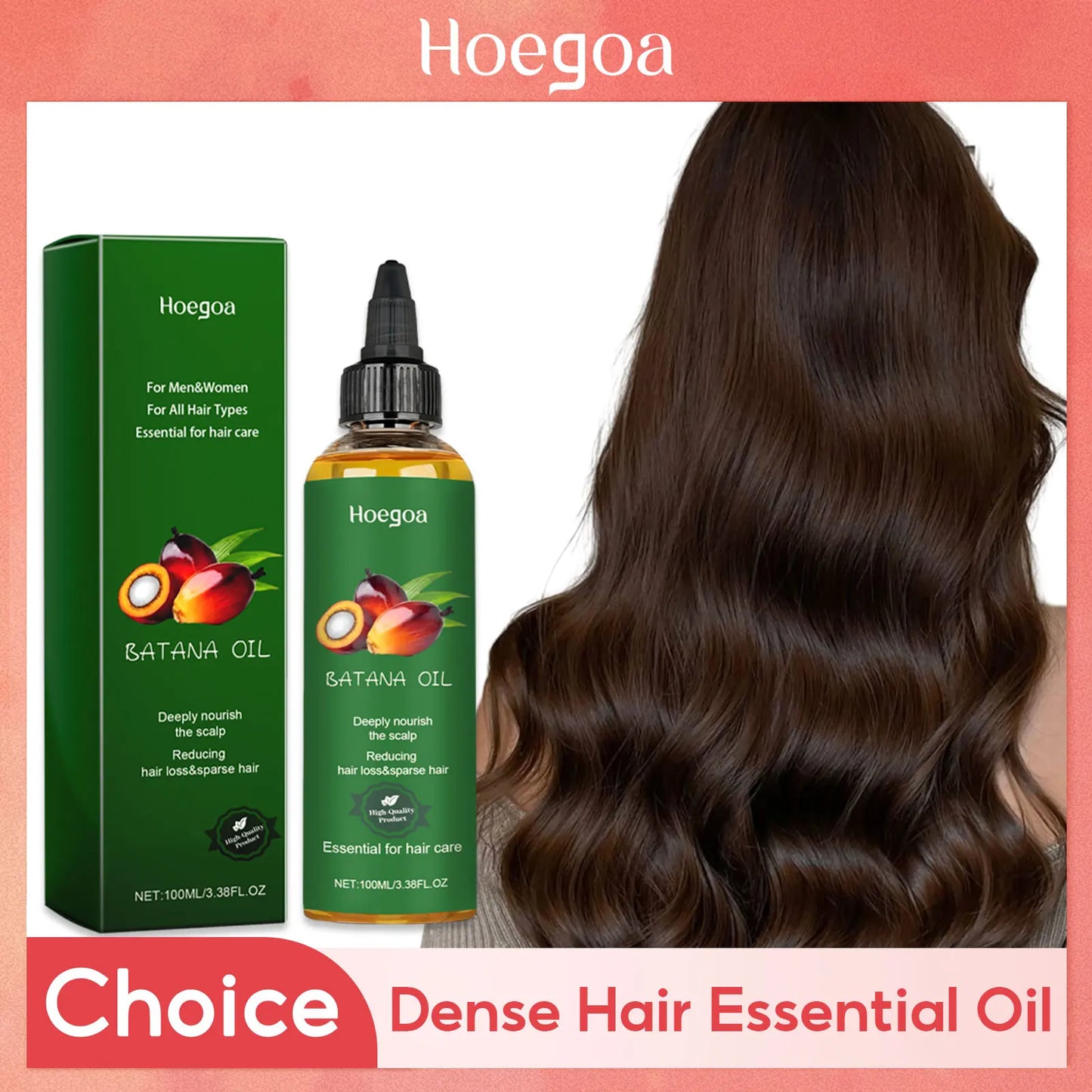Batana Nourishing Hair Oil Hair Strengthen Repair Split Ends Damage Increase Hair Thickness Smoothness Dense Hair Essential Oil