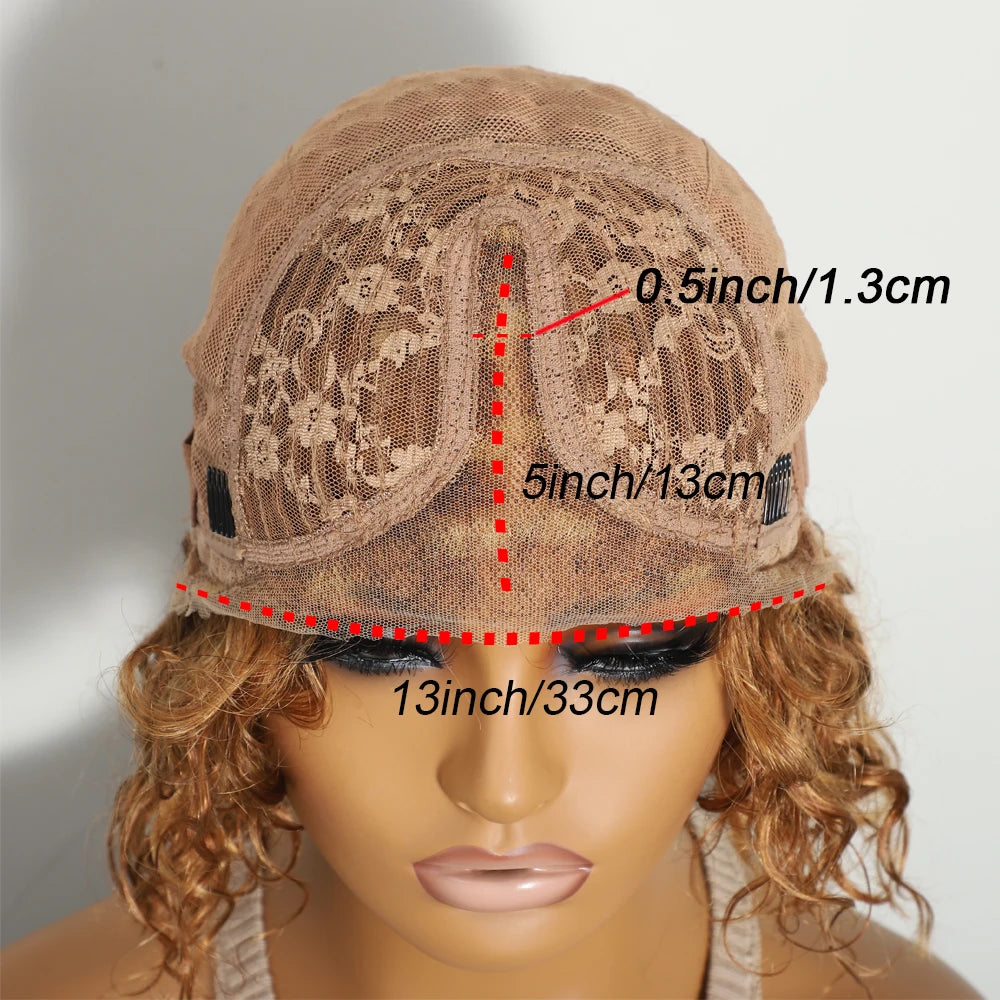 No Glue Water Wave 13x5*1 Loose Wave Glueless Wig Human Hair Ready Pre-Cut Lace Lace Frontal Wigs For Women Pre Plucked 10inch