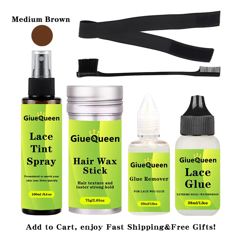 Front Lace Wig Glue Waterproof Hair Wax Stick Adhesives Remover Tint Spray For Lace Front Wigs