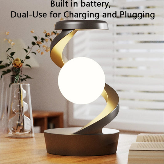Floating Levitation Globe LED Lamp Novelty Ball Light  Wireless Charger Decorative Light for Bedroom/office Home Decor Lamps