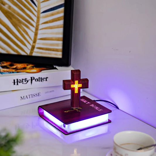 Magnetic Levitating Book LED Night Light Rotation Desk Lamp Creative Floating Table Light For Home Office Home Decoration