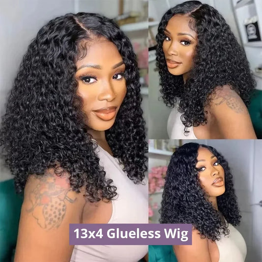 230% Deep Wave Short Bob Wig 13x4 Lace Front Wig 4X4 Lace Closure Wig With Baby Hair Water Wave 5x5 Glueless Wig For Women
