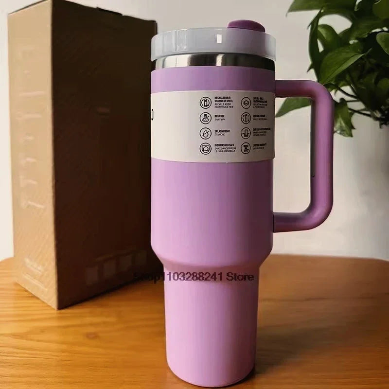 2025New Arrivals Thermal Coffee Cup with Straw Stainless Steel Vacuum