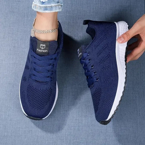 Women's Casual Flats Sports Shoes Mesh Breathable Trainers Ladies