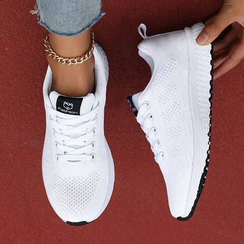 Women's Casual Flats Sports Shoes Mesh Breathable Trainers Ladies