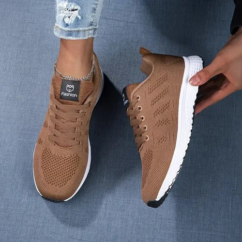 Women's Casual Flats Sports Shoes Mesh Breathable Trainers Ladies