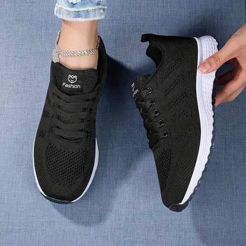 Women's Casual Flats Sports Shoes Mesh Breathable Trainers Ladies