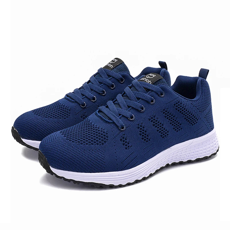Women's Casual Flats Sports Shoes Mesh Breathable Trainers Ladies