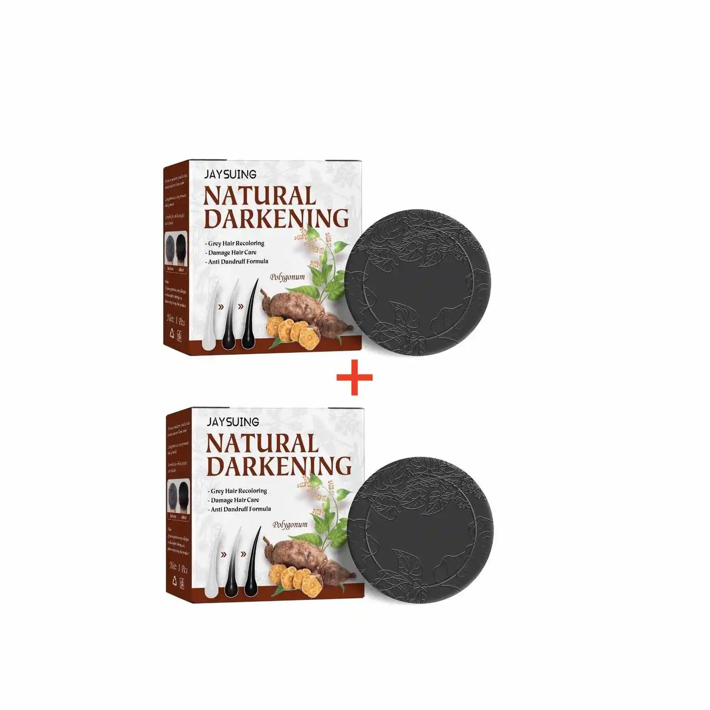 Black Hair Soap Hair Darkening Bar Repair Coverage Gray White Color Dye Hair Nourishing Smoothing Polygonum Multiflorum Shampoo