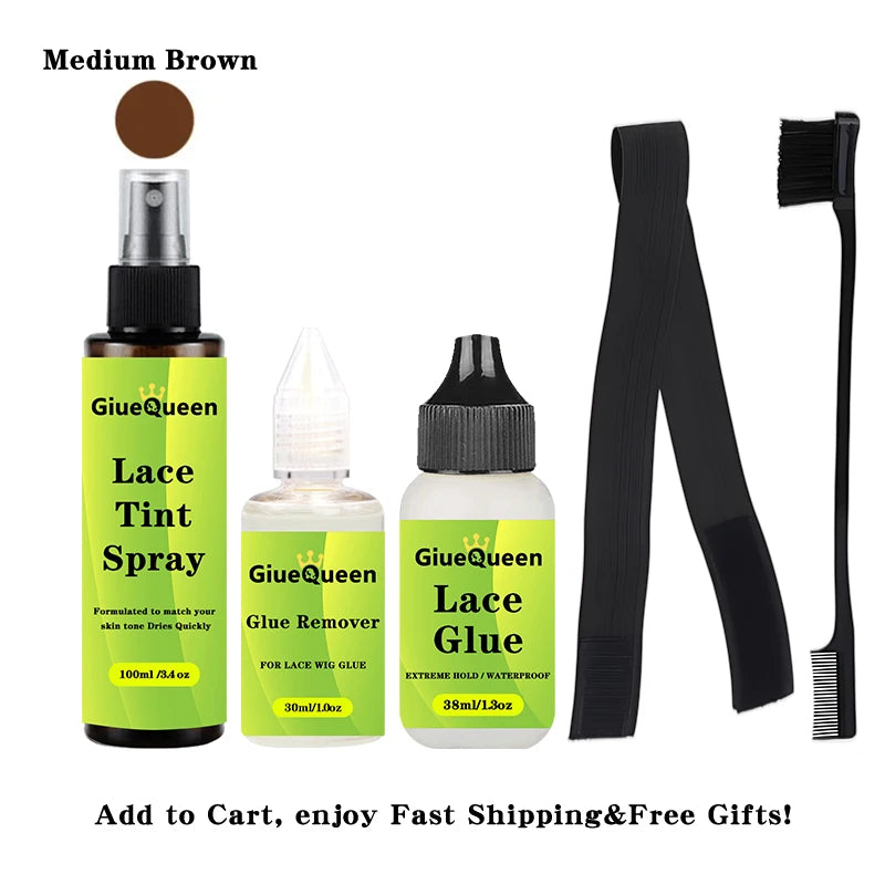 Front Lace Wig Glue Waterproof Hair Wax Stick Adhesives Remover Tint Spray For Lace Front Wigs