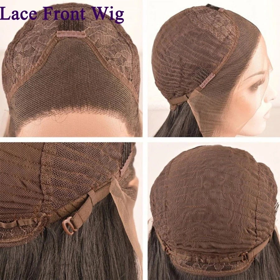 4B 4C Afo Kinky Curly Synthetic Hair Wigs for Women Natural Black Glueless Jerry Curly Long 13x4 Transparent Lace Front Wigs