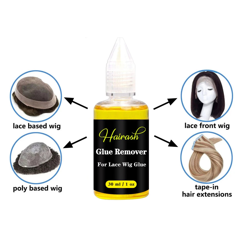 Hairash Hair Extensions Adhesive Wig Glue + Glue Remover + Hair Wax Stick+ Lace Tint Spray + Edge Control + Headbands For Wigs