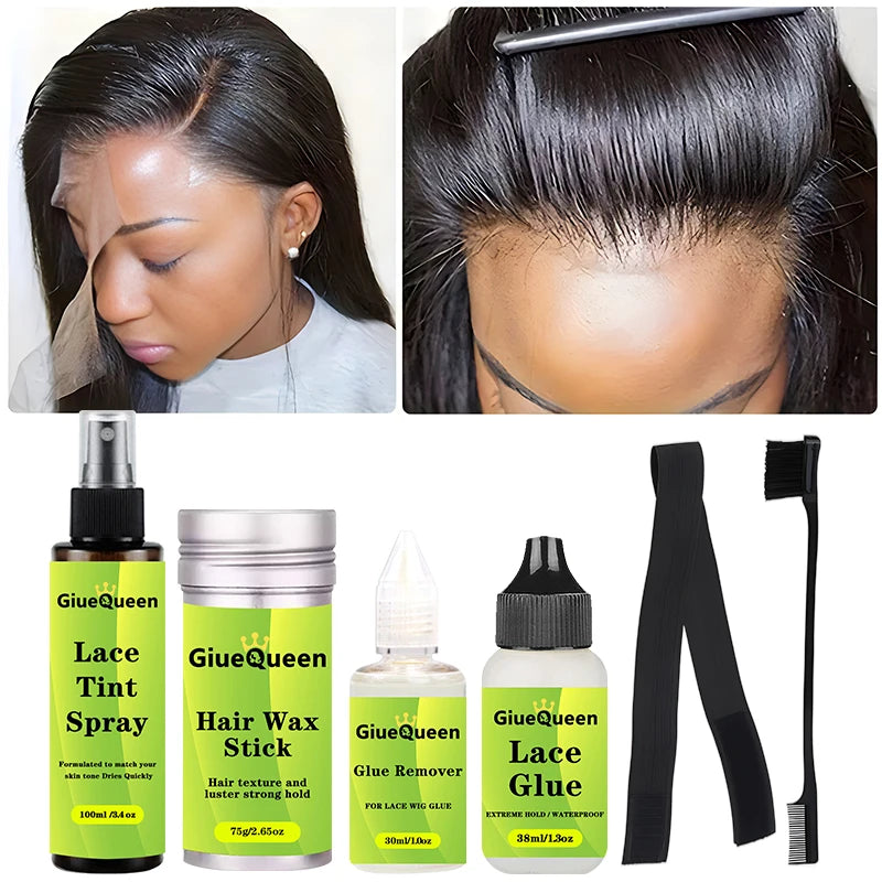 Front Lace Wig Glue Waterproof Hair Wax Stick Adhesives Remover Tint Spray For Lace Front Wigs