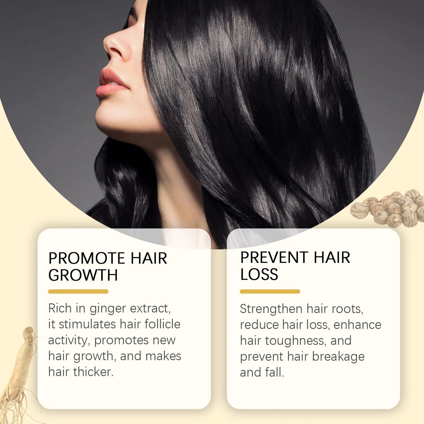 Biotin Hair Growth Spray Lightweight Moisturize Repair Follicle Damage Breakage Enhance Shine Smooth Soften Herbal Hair Oil Mist