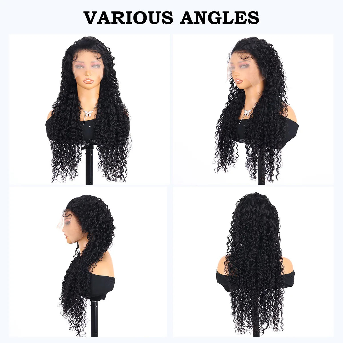 30 40 Inch Kinky Curly Wigs 13x6 Hd Lace Frontal Wig Black Deep Wave 13x4 Wet And Wavy Water Wave 100% Human Hair Wig For Women