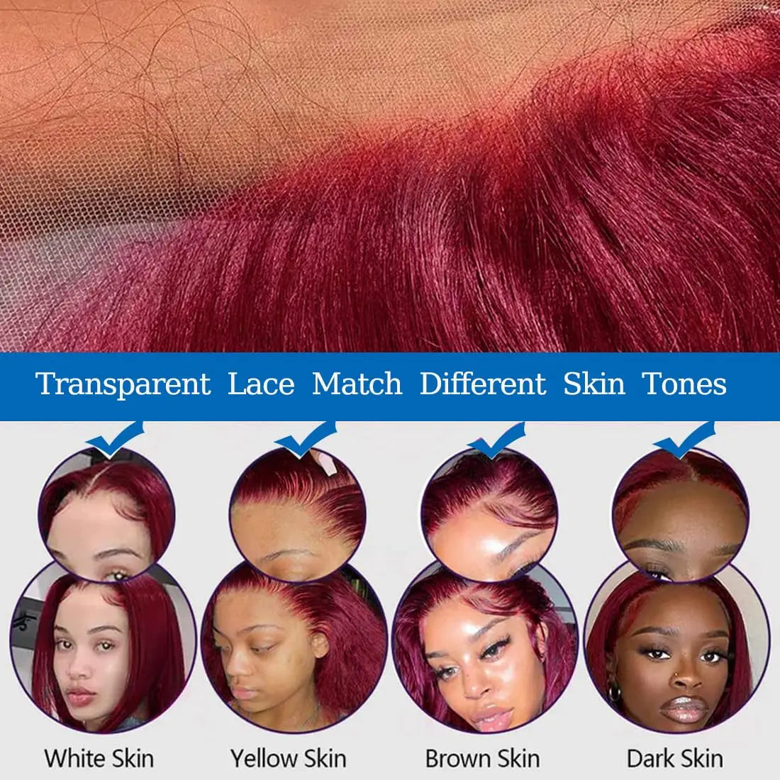 8 Inch Short Bob Wig 99J Burgundy Human Hair Lace Front Wig 13x4 Hair HD  Lace Front  Wig Brazilian Remy Red Color For Woman
